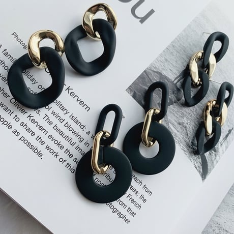 mat black × gold pierce