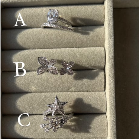 zirconia stone open ring