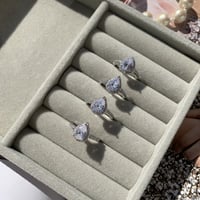 zirconia drop stone ring