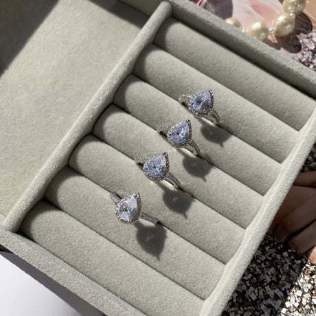 zirconia drop stone ring