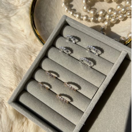 simple stone hoop pierce