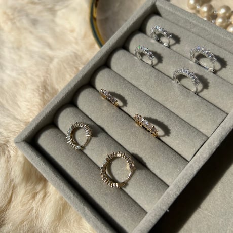 simple stone hoop pierce