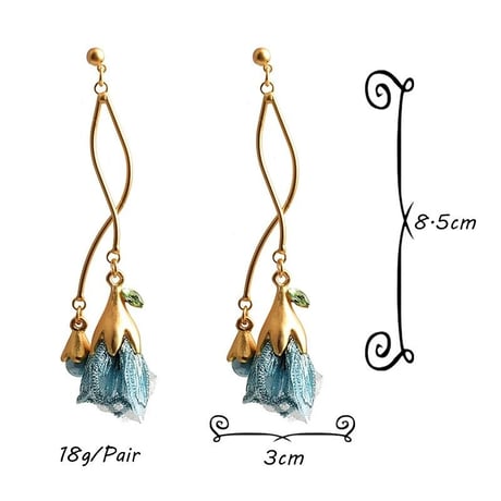 race flower curve long pierce