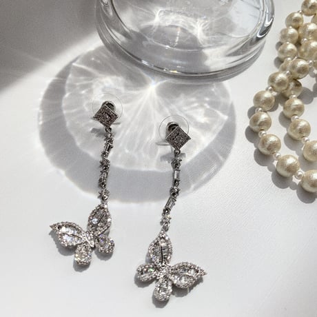 butterfly stone long pierce