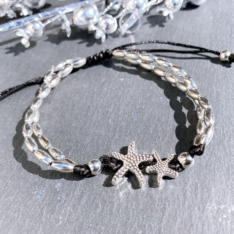 summer silver sea star anklet