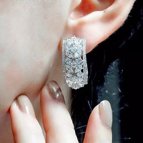 zirconia  stone curve pierce