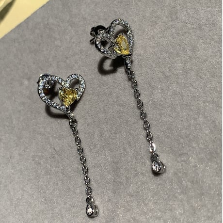 heart chain long pierce