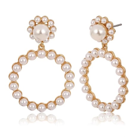 flower pearl loop pierce