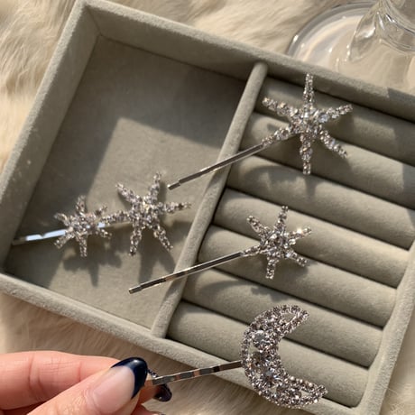 kirakira hair pin 4set