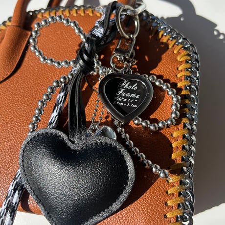 Heart×ribbon charm