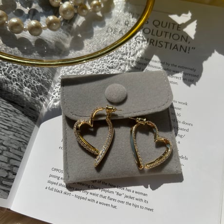 heart gold stone pierce