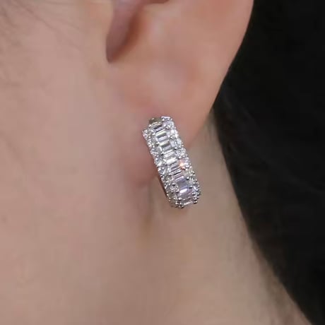square stone hoop  pierce