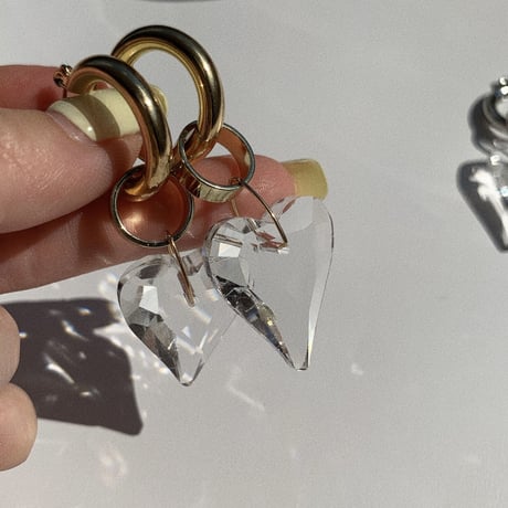 heart clear loop pierce