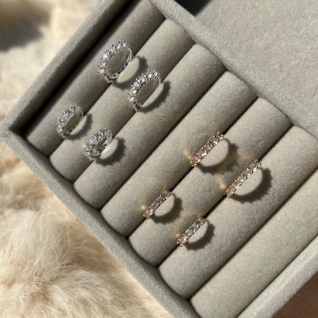 simple stone hoop pierce