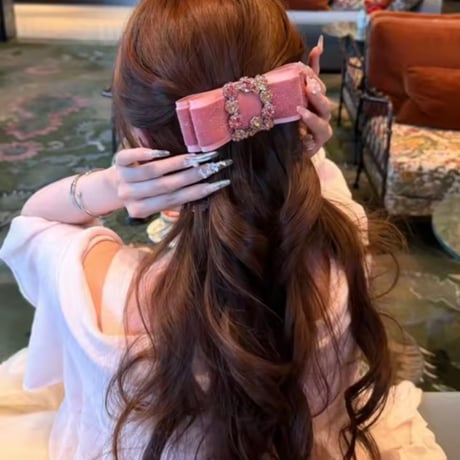 stone pink ribbon hairValetta