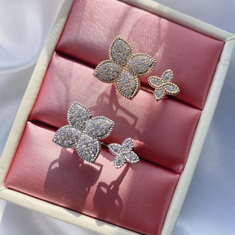 flower stone open ring