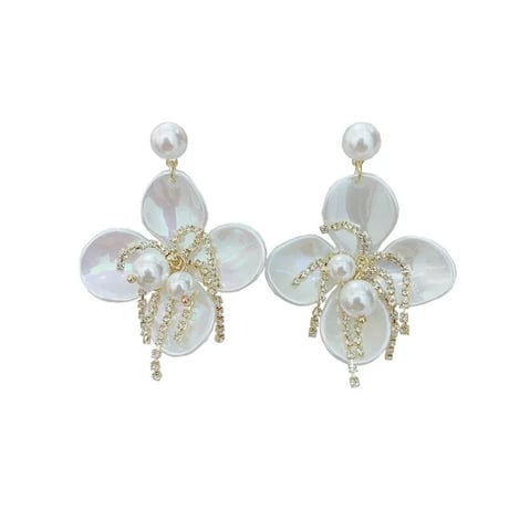 aurora flower pearl pierce