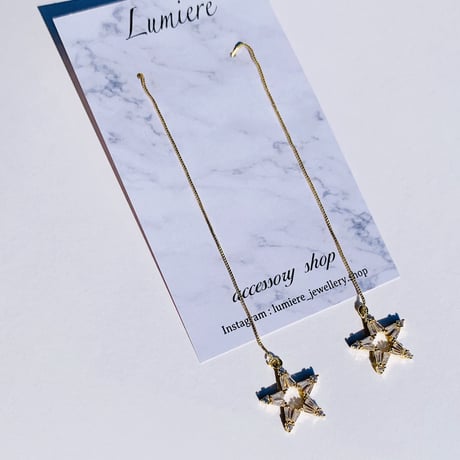 star stone chain long pierce