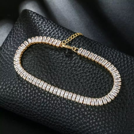 square stone anklet