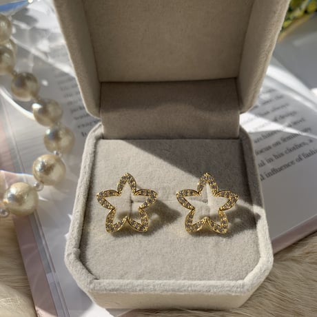 star flower stone mini pierce