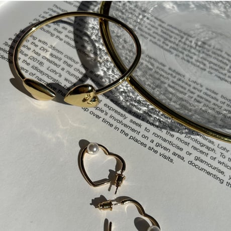 double heart bangle