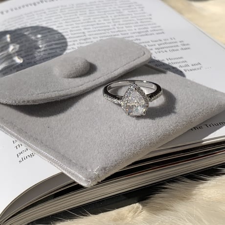 zirconia drop stone ring