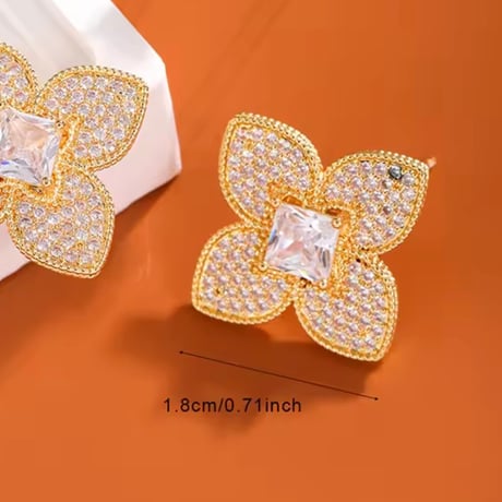 flower stone gold pierce