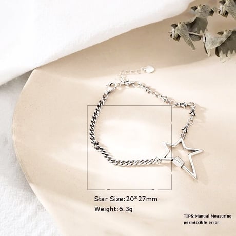 star asymmetry chain bracelet
