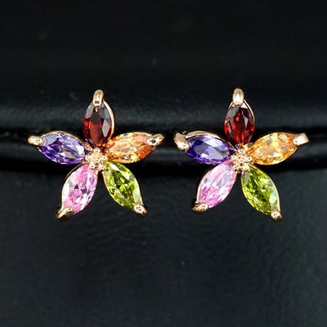 Xmas color  flower mini pierce