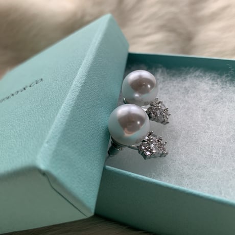 pearl × stone jewelry pierce