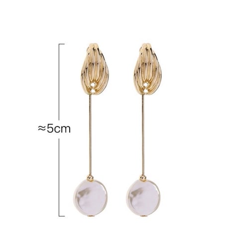 gold × baroque pearl 2way pierce