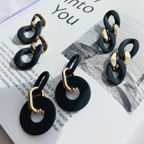 mat black × gold pierce