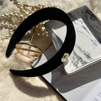 black velvet gold hair band