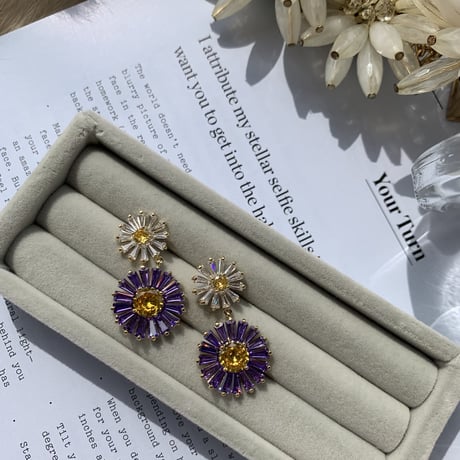marguerite clear×purple pierce
