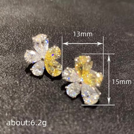 clear × yellow flower pierce