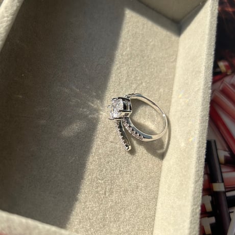 zirconia stone open ring