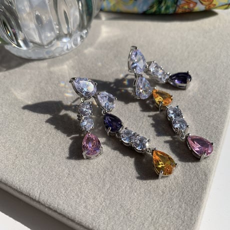 colorful stone large pierce
