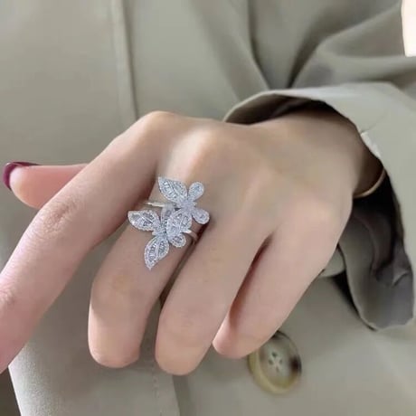 double butterfly  ring