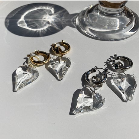 heart clear loop pierce