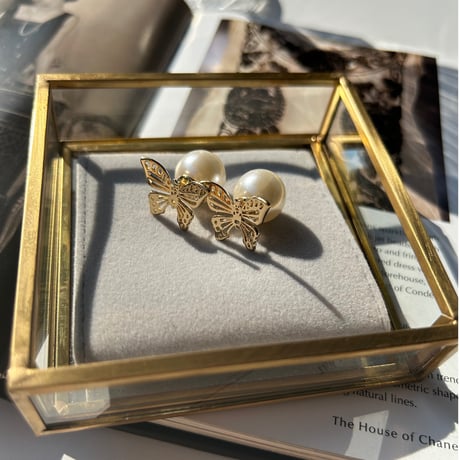 butterfly pearl catch pierce