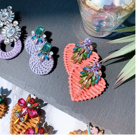 heart colorful bijou lantern pierce