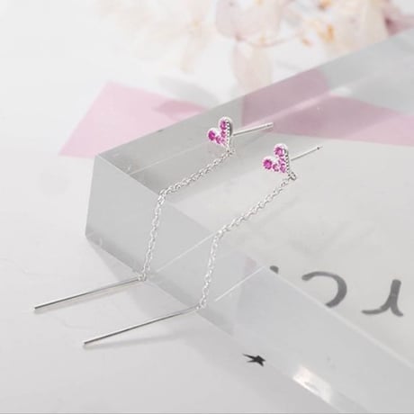 heart long chain pierce