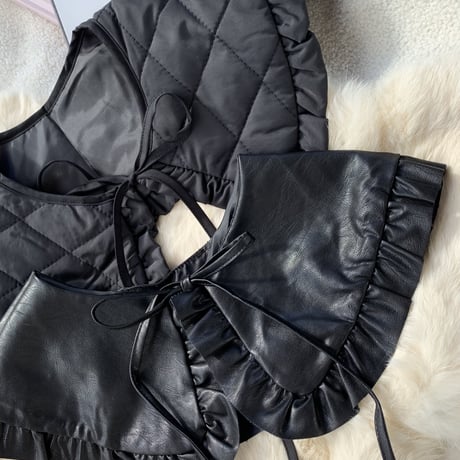 leather/quilting attached collar