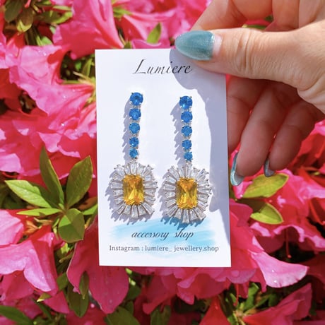 flower stone jewelry pierce