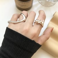 silver925 curve silver ring
