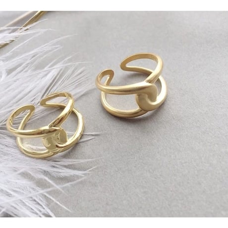 silver925 gold torsionring