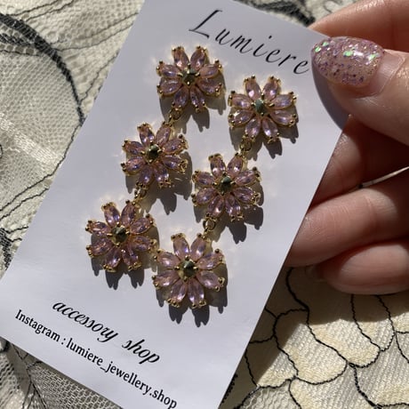 sakura flower stone  pierce