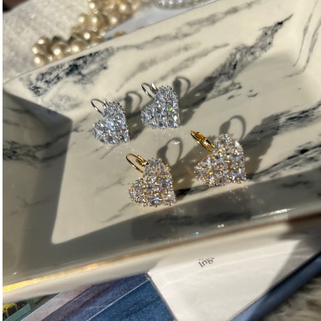 heart stone hook pierce