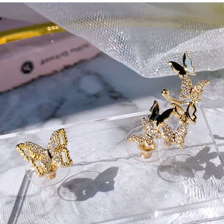 butterfly asymmetry  pierce ear cuffs