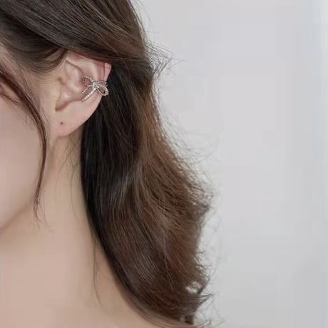 ribbon thin ear cuffs